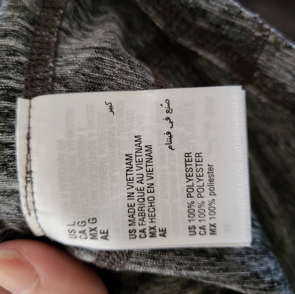 New Ideology Rapidry Performance V Neck Tee Large Grey Heathered Short Sleeve - Picture 6 of 9